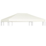 vidaXL varjualuse katus 310 g/m&sup2; 4 x 3 m, kreemjasvalge