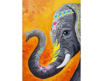 Pildid straazidega teemantmosaiiktehnikas "India elevant" Collection D'Art 38x27cm