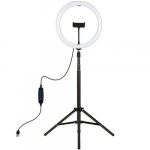 LED r&otilde;ngaslamp 30cm koos statiiviga kuni 1,65m ja telefonihoidjaga, USB