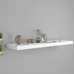 vidaXL seinariiul, valge, 90 x 23,5 x 3,8 cm MDF