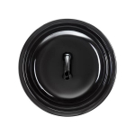 Emailitud kaas, 16 cm, must