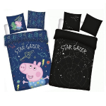 Voodipesukomplekt pimedas helendav Peppa Pig, 100x135, 2-osaline