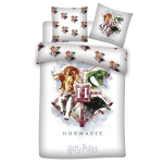 Double Duvet and Pillows Set: Harry Potter - Hogwarts Crest (White), 140x200cm