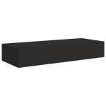 vidaXL sahtliga seinariiul, must 60x23,5x10 cm MDF