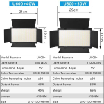 T&auml;iustatud LED -Light Studio - NA -U600LBT 2 taignad