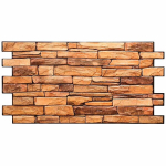 Walldone 3D PVC seinapaneel Liivakivi kiltkivi ilme - kaasaegne kiviefekt (498 x 980 mm), 5 tk komplekt