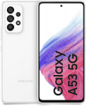 Telefon Samsung Galaxy A53 5G - 128 Go, 6 Go RAM, 6,5" Full HD ekraan, Dual SIM, MicroSD, 64 MP - Valge