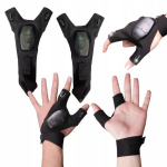 Led kindad usb led taskulambiga helendavad kindad laetavad usb