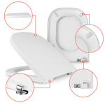 Vabalt seisev WC-iste ROCA GAP duroplastist antibakteriaalsele WC-istmele