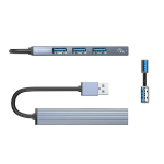 Jagaja USB 3.0 hub: 1xUSB 3.0, 3xUSB 2.0, 0.15m: Orico Ah-A13 - Alumiinium