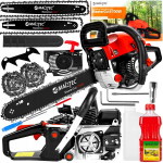 Bensiinikettsaag MalTec MasterCut5700W, 5,7 hj, 2 lattidega (16" ja 18"), 2 ketti, 250 ml &otilde;li, kohvriga
