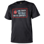 Meeste l&uuml;hikeste varrukatega T-s&auml;rk K-9 No Touch, Helikon-Tex, tr&uuml;kiga ees ja taga, must