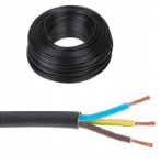 Elektrijuhe painduv Omy 3x1,5 25m must