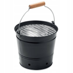Kandekujuline kantav grill Midocean, 20x17,5 cm, must