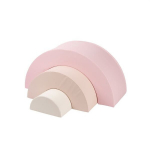 Pehmed ronimisklotsid lastele BabyTrold Rainbow, roosad