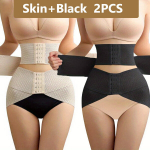 2-Paki Talje Treener Korsett Naistele, Hingav Pepu T&otilde;stja Salendav V&ouml;&ouml; Must ja Naha Toonides , XL