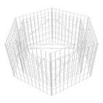 kuusnurkne gabioon-taimelava，taimekast，&otilde;iepott, teras 100 x 90 x 50 cm CFE95407