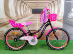 T&uuml;drukute lasteratas 20" rattad, 10" raam, korv nukkudele, paelad