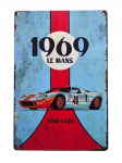 Plaat / Dekoratiivne tahvel Ford Gt40 1969 Le Mans