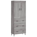 k&otilde;rge kapp，puhvetkapp, hall Sonoma tamm, 69,5 x 34 x 180 cm, tehispuit CFE458530