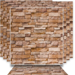 Dekoratiivsed 3D seinapaneelid 70x77cm pruunid