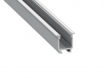 Alumiiniumist W-profiil LED-ribadele - h&otilde;bedane anodeeritud - 2m