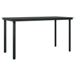 aialaud，Lauad aiaks, 140 x 70 x 74 cm, teras ja klaas, must CFE178515