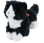 Uni-toys kaisukass, kes n&auml;ub h&auml;&auml;lega, lamav must / valge 23 cm pl&uuml;&uuml;&scaron;m&auml;nguasi