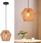 Rotangist ripplamp: Boho stiilis, 150 cm, E27