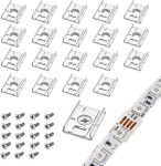 Vipmoon 100 led riba kinnitusklambri komplekt, 10 mm kinnitus ip65 veekindlatele v&otilde;i mitteveekindlatele 5050 led ribadele koos kruvidega