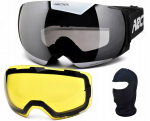 Arctica G-105 prillid + kollane vahetatav valgustpeegeldav l&auml;&auml;ts + balaclava