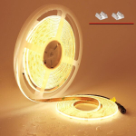 Topai cob led riba 10 m soe valge veekindel 24 v led riba 3000 k v&auml;ljas v&auml;ga ere led riba soe valge isekleepuv 384 ledi/m cri>93 paindlik l&otilde;igatav kappide treppide diy kaunistamiseks
