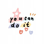 Termokleeps aplikatsioon riietele You Can Do It, motivatsioon
