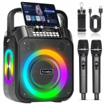 Karaoke masin Bluetooth k&otilde;lar 30w mikrofonid Rgb peole