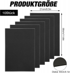 Scettar 3 mm isekleepuv vahtplaat, 10 tk isekleepuva vahukummi plaadi pakend, mustad eva vahukummi plaadid, m&ouml;&ouml;bli l&ouml;&ouml;gisummutus ja heliisolatsioon, k&otilde;va vahtplaat (21 cm x 30 cm)