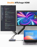 NOVOO USB C Hub 6-in-1, 100W PD, Dual HDMI, USB 3.0