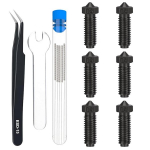 Hikudiy 6 t&uuml;kki karastatud terasest Volcano d&uuml;&uuml;side komplekt Anycubic Kobra 2 seeriale, 3d-printeri osad 0,4 mm ekstruuderi Hotend d&uuml;&uuml;s Anycubic Kobra 2, Kobra 2 Neo, Kobra 2 Pro, Kobra 2 Plus, Kobra 2 Max