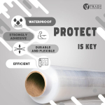 V1 Trade 6 l&auml;bipaistvat stretch-kilet m&ouml;&ouml;blile - pakkekile - k&auml;si-stretch-kile 350 m | 50 cm - kile pakkematerjal - pakkekile rullis - kiled kolimiseks - kolimine