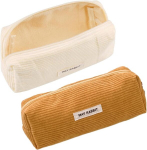 Hsentimenh 2 pliiatsi koti komplekt, velvetist pliiatsi kott t&uuml;drukutele teismelistele, esteetiline pliiatsi kott, kooli pliiatsi kott, v&auml;ike meigikott kooli, kontorisse, reisimiseks, valge, /