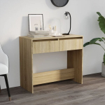 vidaXL konsoollaud, Sonoma tamm, 89 x 41 x 76,5 cm, Kreminė spalva