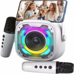 Juhtmevaba karaoke komplekt bluetooth k&otilde;lar + 2x mikrofon lastele