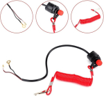 H&auml;dapeatusl&uuml;liti Quickstop p&auml;ramootoritele, 1 tk, 12 V topeltleegi v&auml;ljal&uuml;litusl&uuml;liti, mootori kaelapael Atv paadile, must + punane
