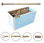 Puidukruvid, koonuspeaga, 6x180mm - 100tk + otsik