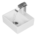 Ristk&uuml;likukujuline valamu valge keraamiline vannituba Granitan Lino