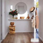 Riidepuu, garderoobipuu, 30 x 30 x 175 cm, Pilvevalge