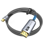 Mini Displayport-hdmi-kaabel 3m, 4k, 120hz, punutud nailon
