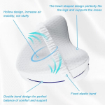 Sporgo ortopeediline padi jalgadele: p&otilde;lvepadi k&uuml;lili magajatele, eemaldatavad katted, memory foam jalgade padi, ergonoomiline k&uuml;lili magaja padi, leevendab p&otilde;lvevalu, puusavalu (valge)