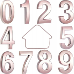 3d numbrid maja number korterile hotellile motelile isekleepuv