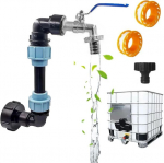 Shinybox ibc paagi hanekael, ibc hanekael 3/4 tolline v&auml;ljalaskekraan, ibc adapter messingist hanekaelakraaniga 1000l vihmaveepaagile, ibc paagi tarvikud kastekannu t&auml;itmiseks, vihmaveepaak