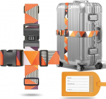 Metamorisy, kohvri rihm ristrihm pagasim&auml;rgisega, pilkup&uuml;&uuml;dev kohvri rihm, kohvri rihm kombinatsioonlukuga, reguleeritav kohvri v&ouml;&ouml;, kohvri rihm (oranž)